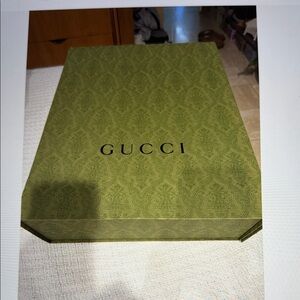 Gucci Olive Green Patterned Box 18x15x6